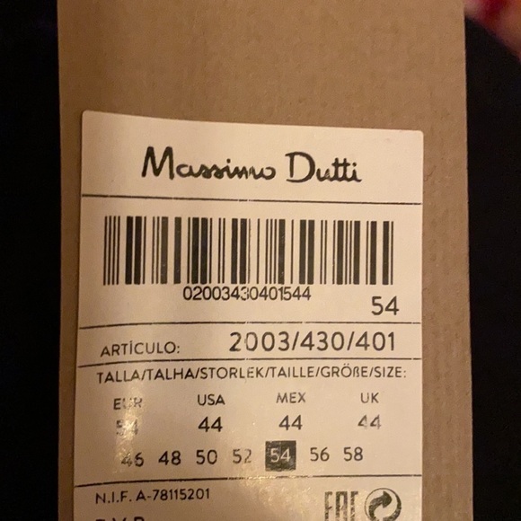 NWT. Massimo Dutti Navy Blue Viscose Blazer/Jersey Jacket. Size 44. - Picture 7 of 11